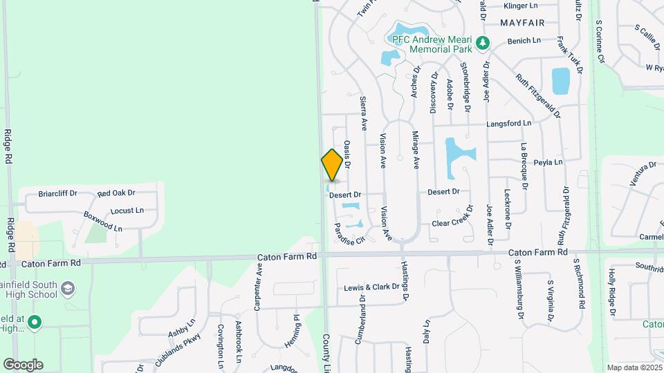 2593 Canyon Dr Map and Location Details