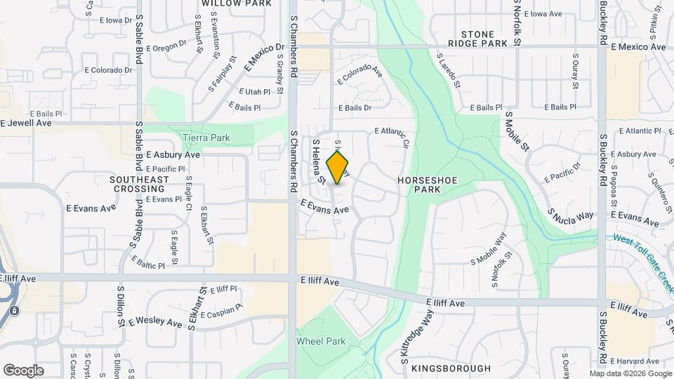 2052 S Helena St, Unit E Map and Location Details