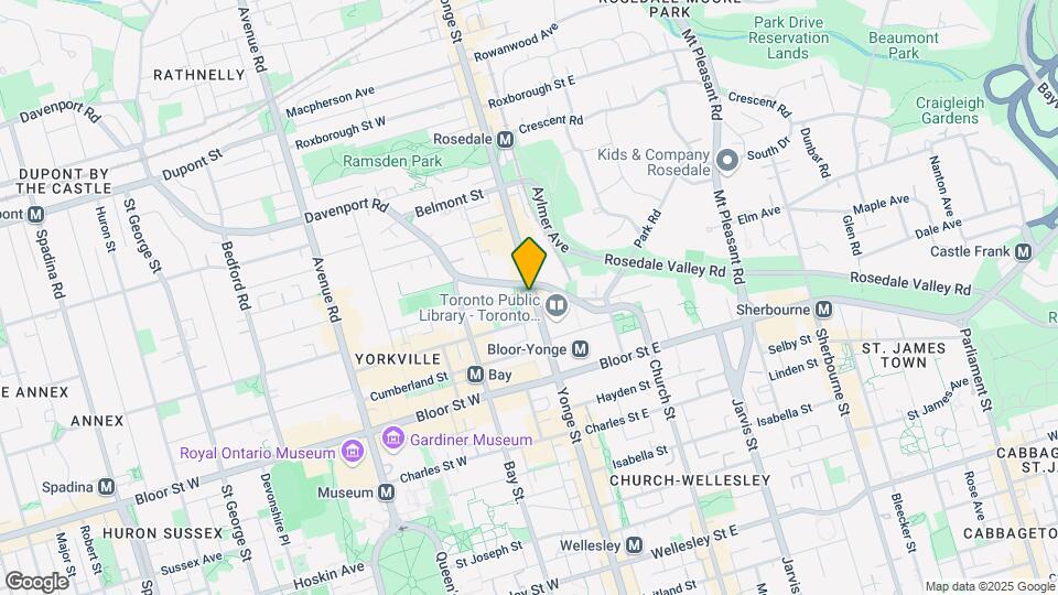 876 Yonge St Map and Location Details