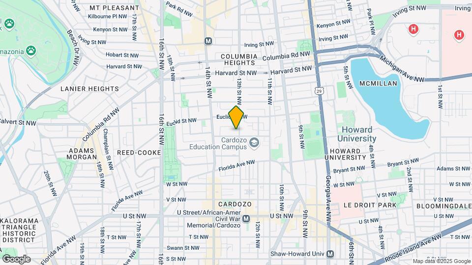 1303 Clifton St NW-Unit -3 Map and Location Details