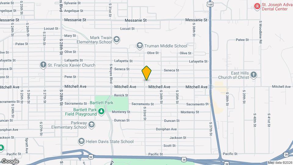 1207 S 33rd St Map and Location Details