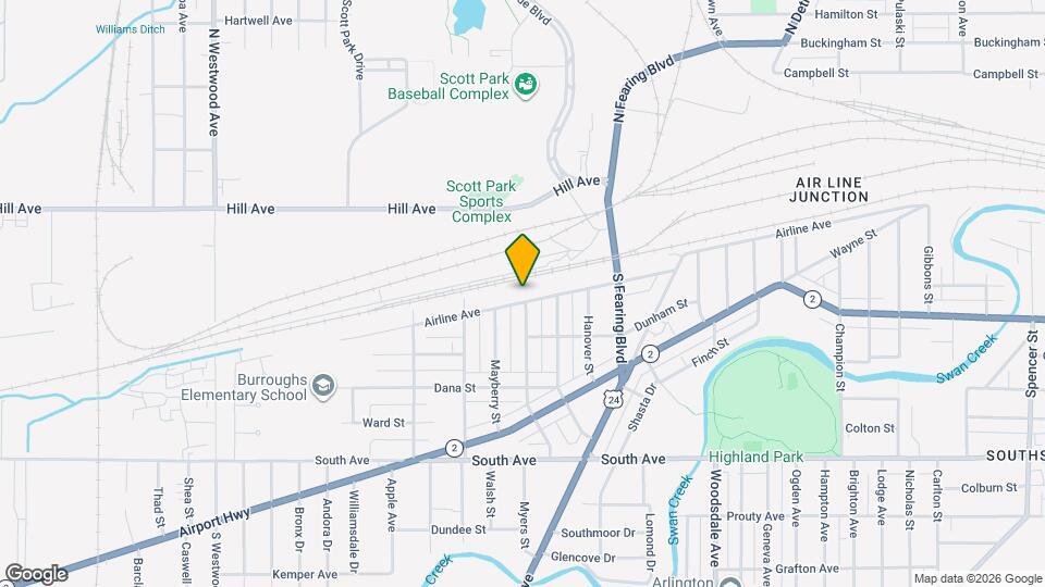 2102 Airline Ave Map and Location Details