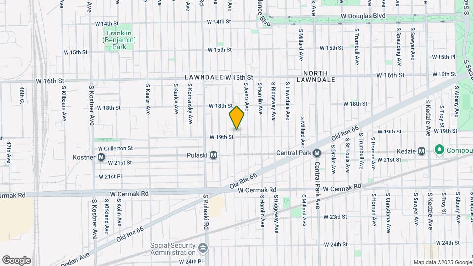 1863 S Springfield Ave Mapa y Detalles de la Ubicación