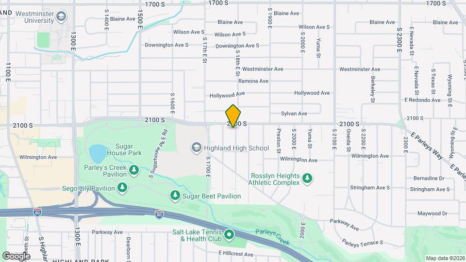 2122 S 1800 E Map and Location Details