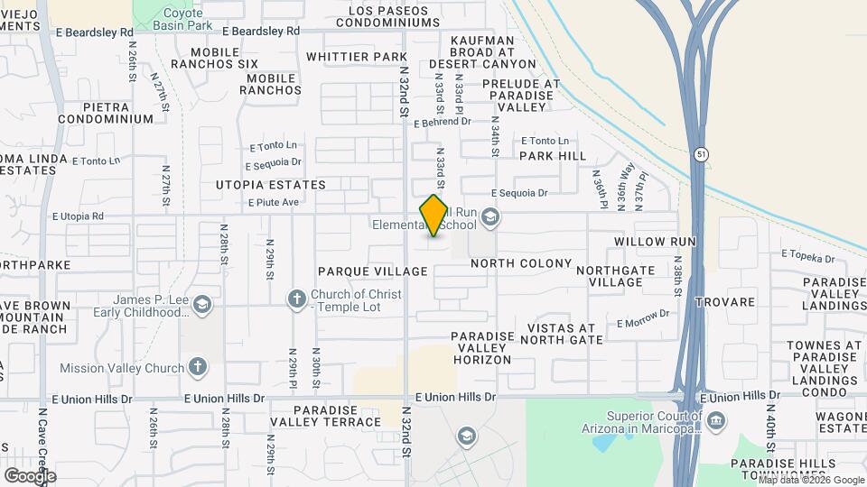 3236 E Kerry Ln Mapa y Detalles de la Ubicación