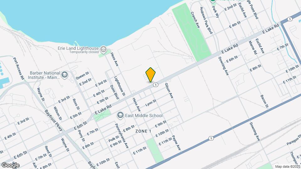 1404 E Lake Rd Map and Location Details