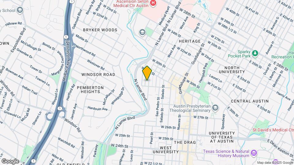 2830 San Gabriel St Map and Location Details