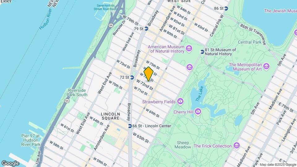 127 W 72nd St Map and Location Details