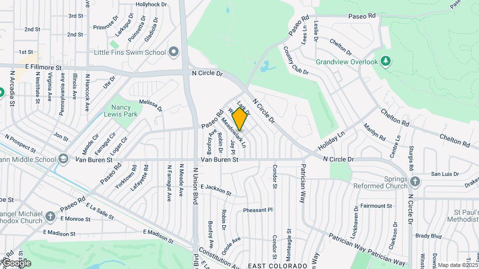 2615 Meadowlark Ln Map and Location Details