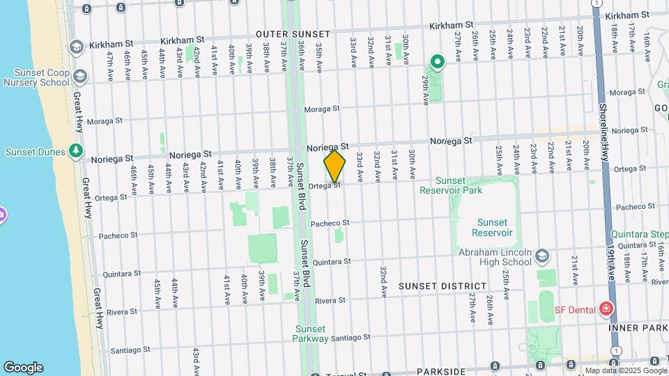 2733 Ortega St, Unit A Map and Location Details