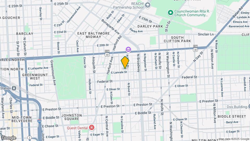1518 E Lanvale St Mapa y Detalles de la Ubicación
