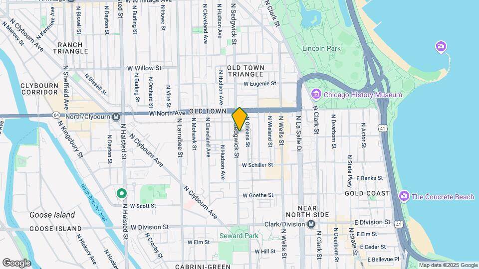 1509 N Sedgwick St Mapa y Detalles de la Ubicación
