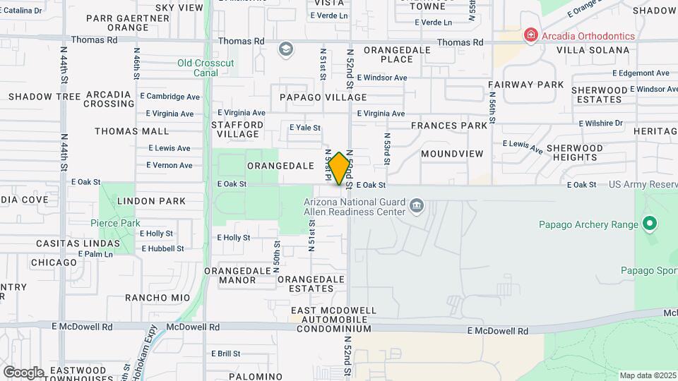 5131-5135 E Oak St Mapa y Detalles de la Ubicación