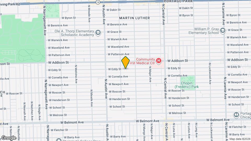 5843 W Eddy St Map and Location Details