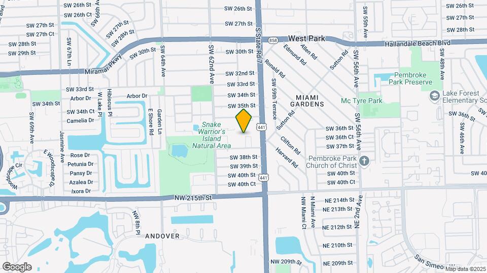6034 SW 37th St Map and Location Details