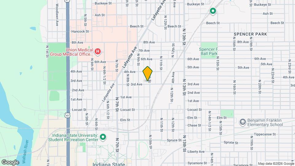 1100 N 10th St Map and Location Details