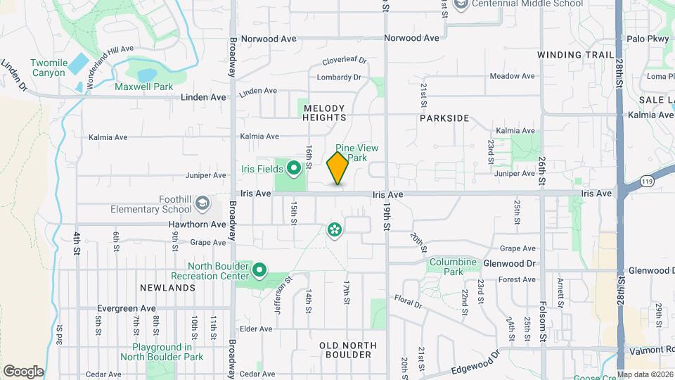 1717 Iris Ave Map and Location Details