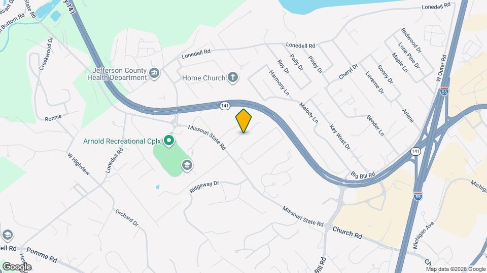 340 Oak Ridge Pkwy Map and Location Details