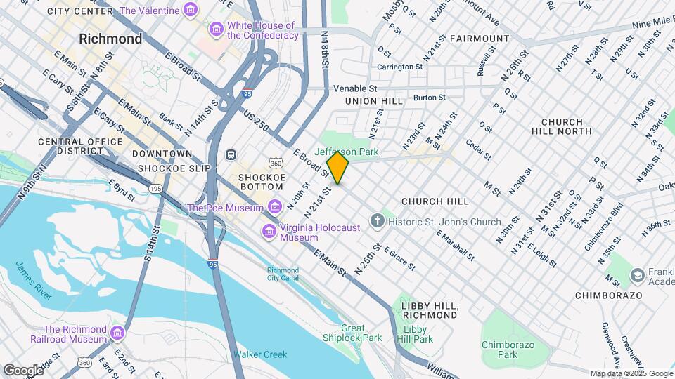 2109 E Broad St Map and Location Details