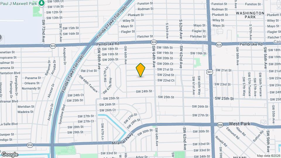 6445 SW 22nd Ct Mapa y Detalles de la Ubicación