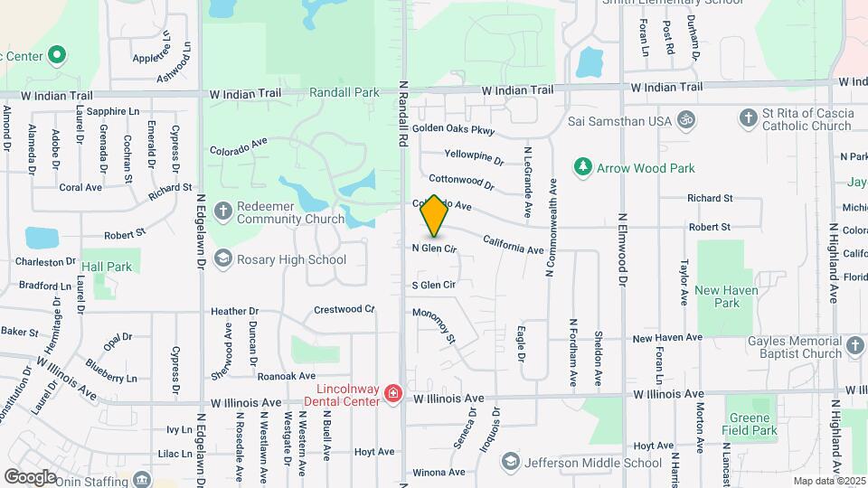 1395 S Glen Cir Map and Location Details