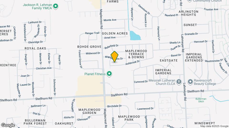 6423 Ashbrook Dr Map and Location Details