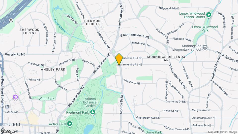 1476 Monroe Dr NE Map and Location Details