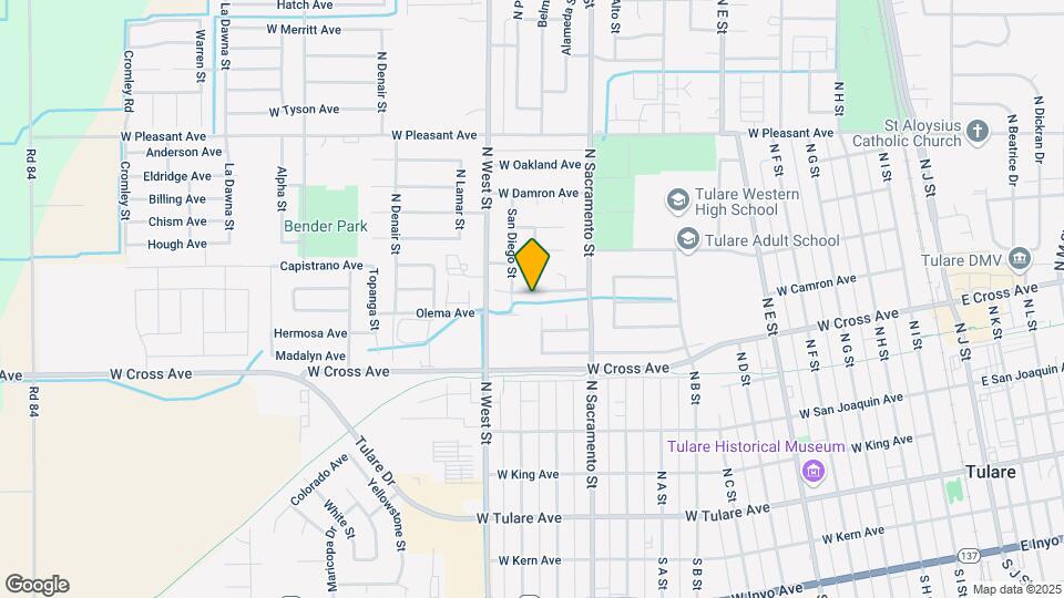 1195 Santa Cruz Ave Map and Location Details