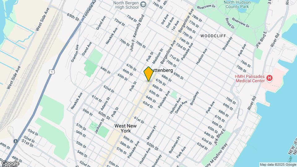 6603 Bergenline Ave Map and Location Details