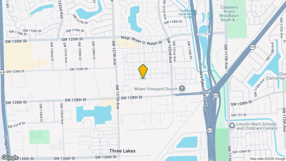 12398 SW 125th Ter Mapa y Detalles de la Ubicación