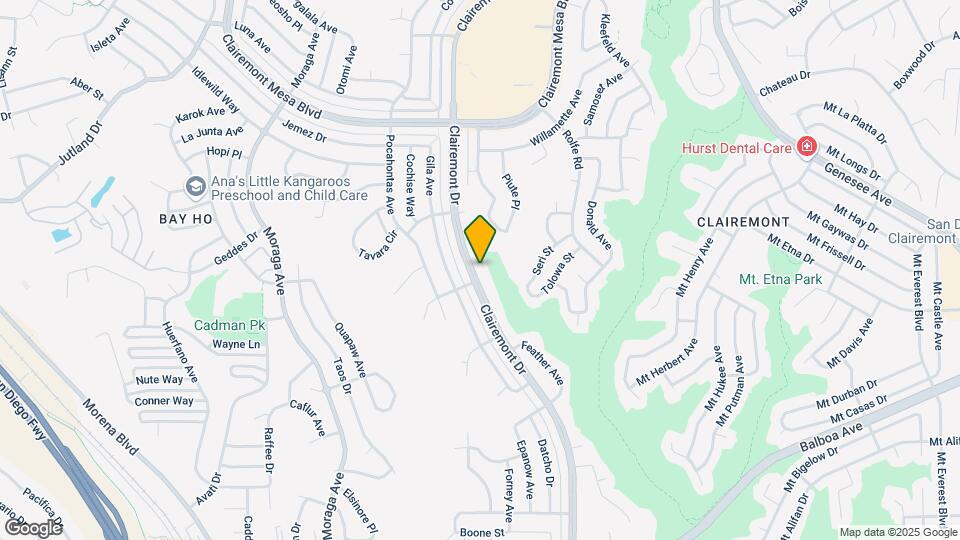 4415 Clairemont Dr Map and Location Details