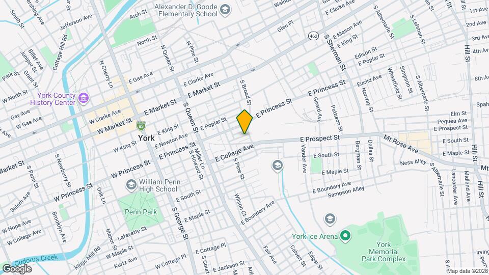 340 E Locust St Map and Location Details