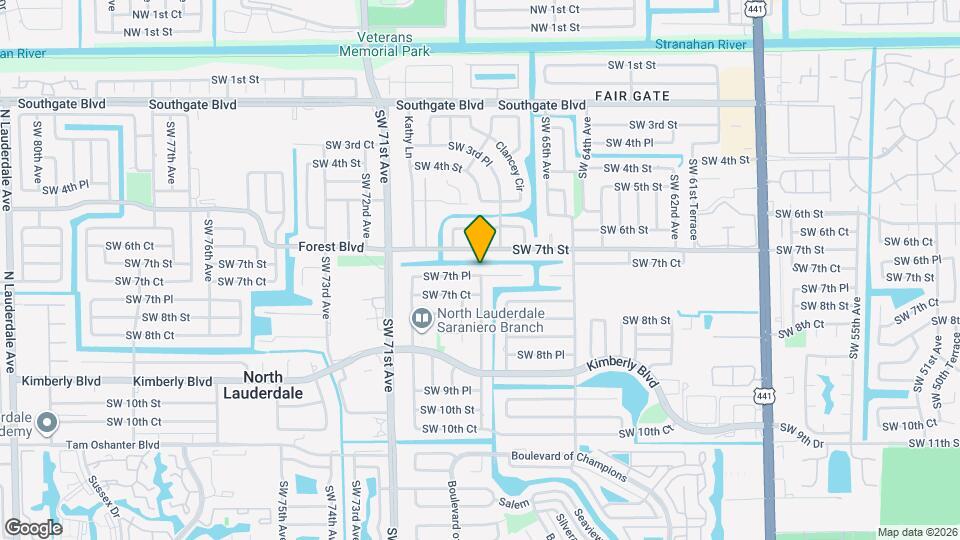 6701 SW 7th Pl Map and Location Details