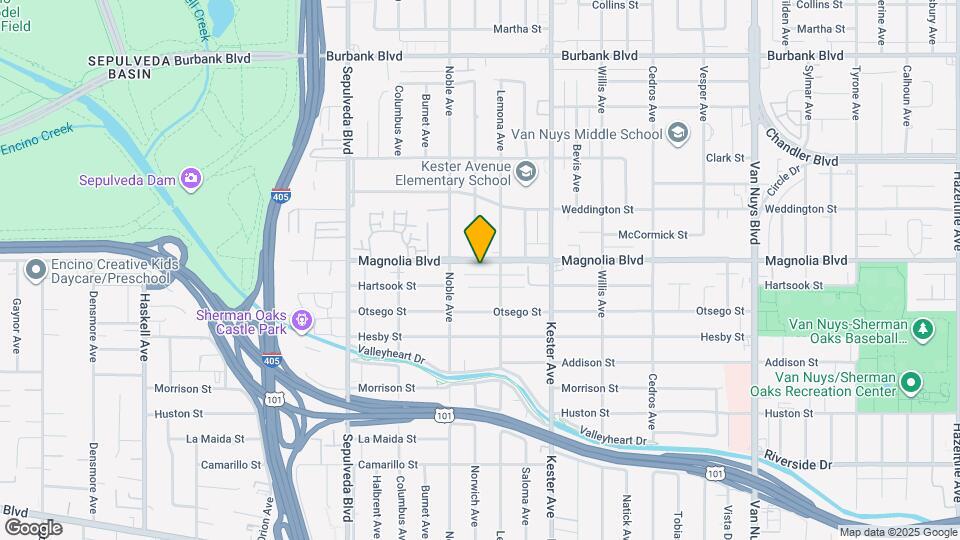 15024 Magnolia Blvd Map and Location Details