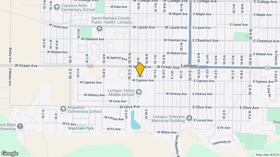 619 W Cypress Ave Map and Location Details