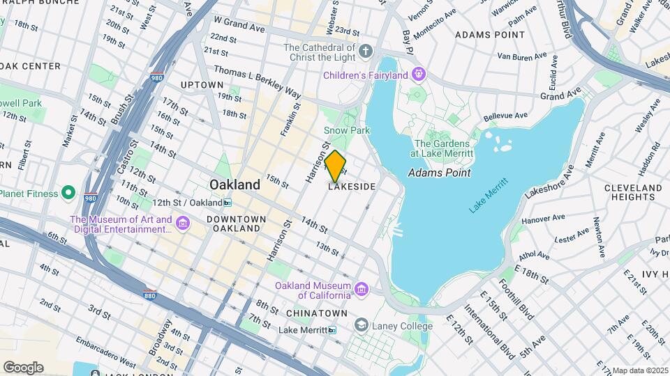 Lake Merritt Apartments Map and Location Details