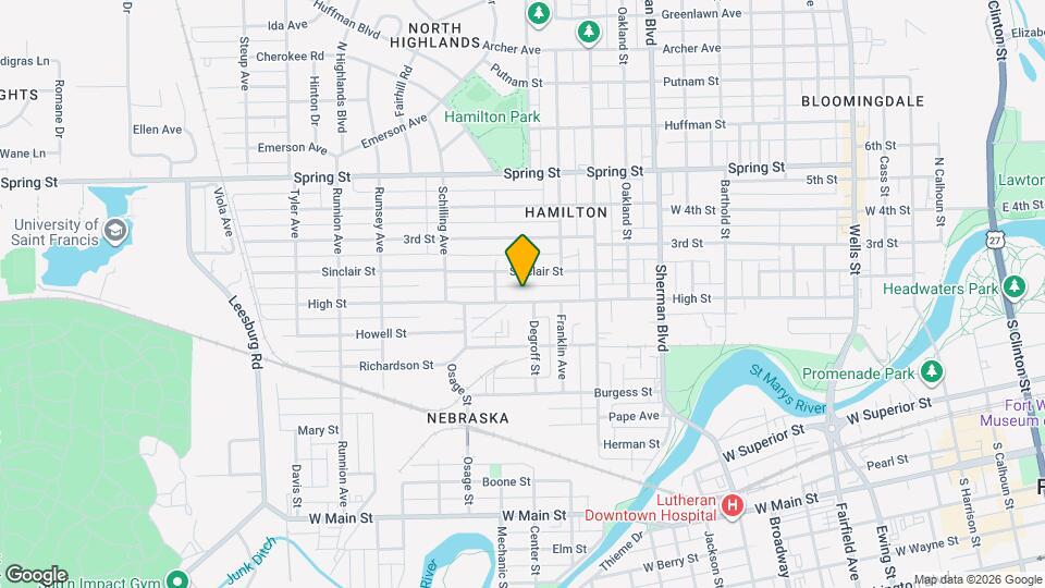 1312 High St Map and Location Details