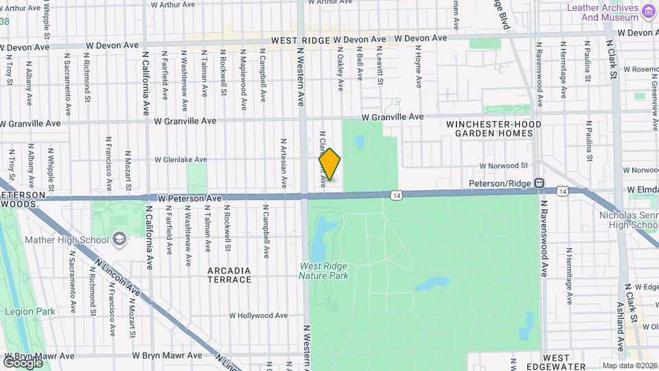 6015 N Claremont Ave Mapa y Detalles de la Ubicación