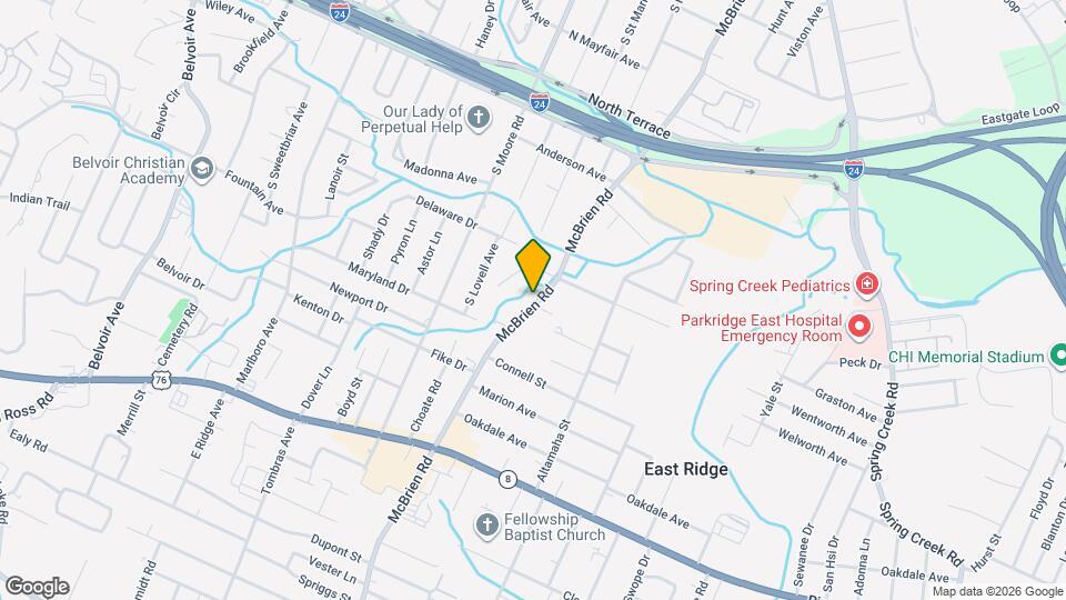 1111 McBrien Rd Map and Location Details