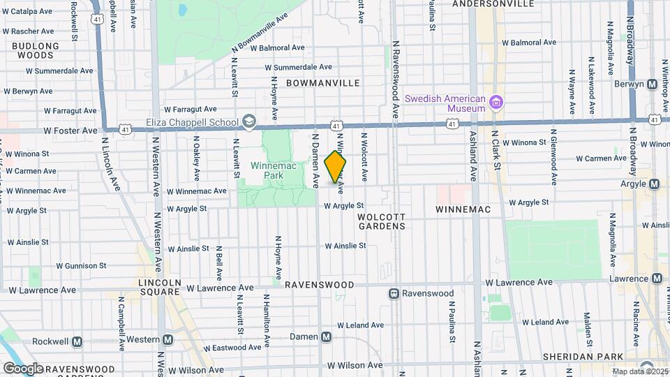 1949 W Winnemac Ave, Unit 1 Map and Location Details