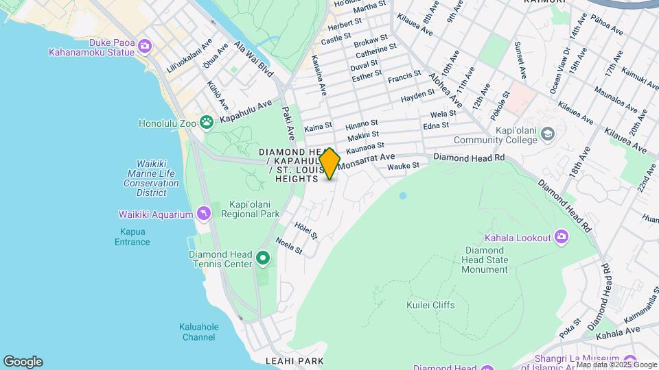 3721 Kanaina Ave Map and Location Details