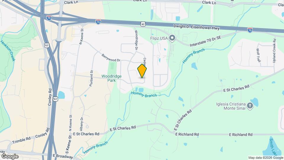 401 Cedar Ln Map and Location Details