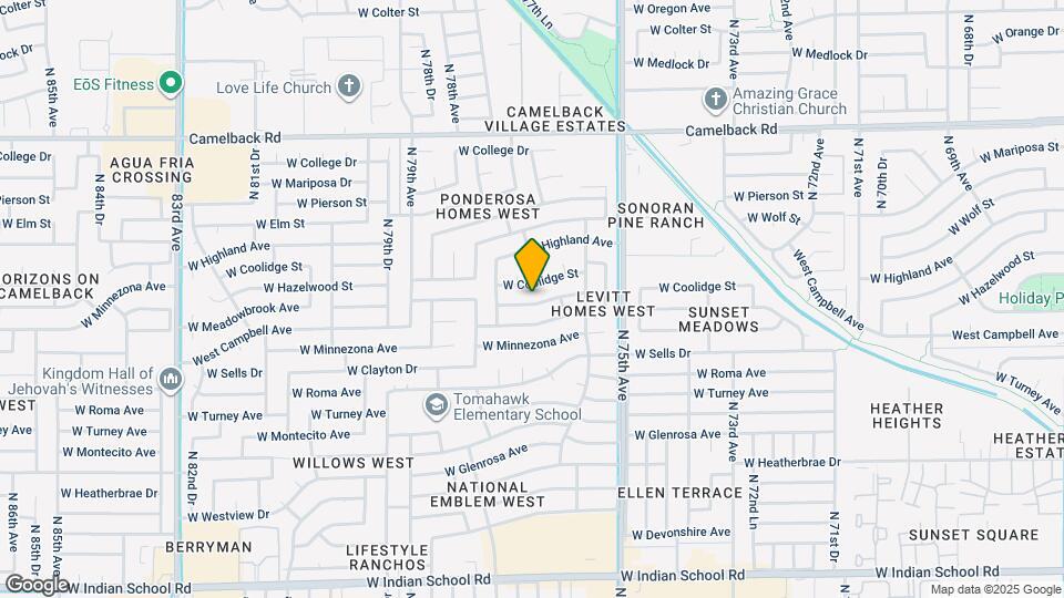 7628 W Hazelwood St Map and Location Details