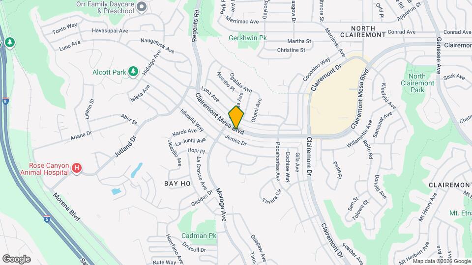 3427 Clairemont Mesa Blvd Map and Location Details