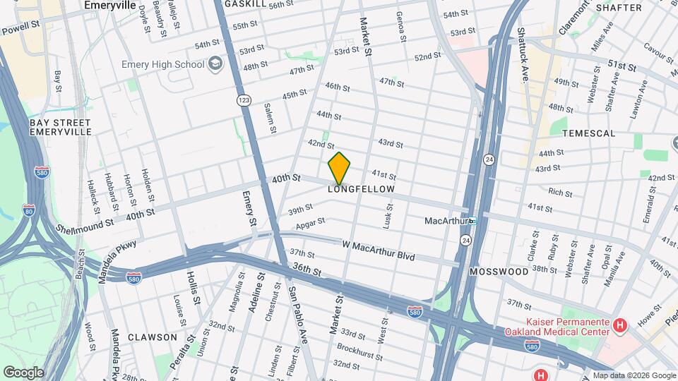 945 40th St, Unit D Mapa y Detalles de la Ubicación