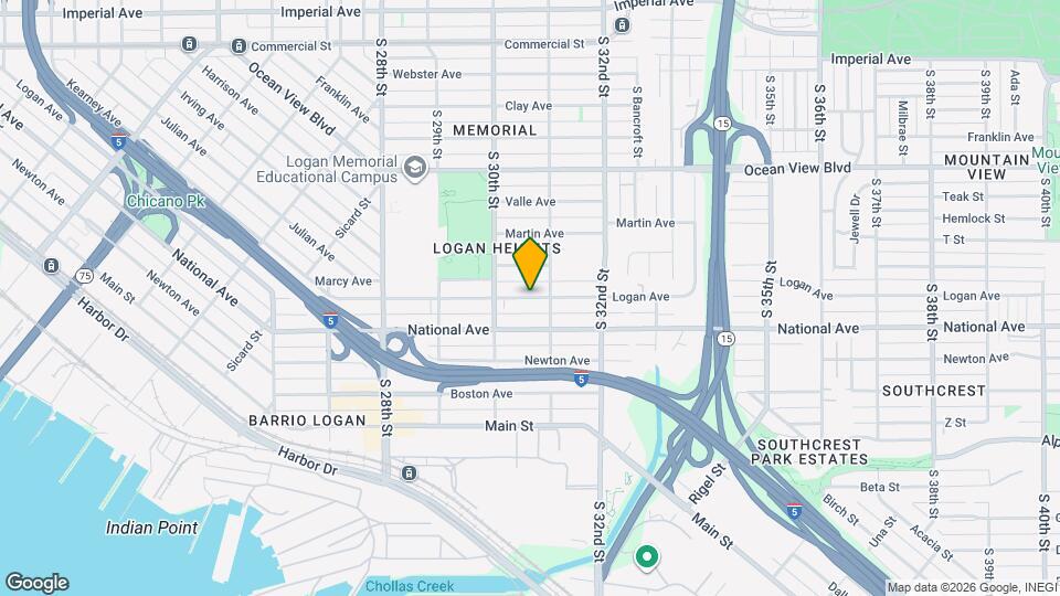 3062 Logan Ave Map and Location Details