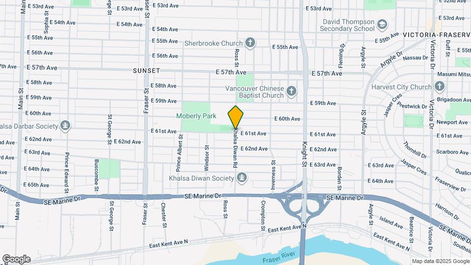 12xx E 61st Ave Map and Location Details