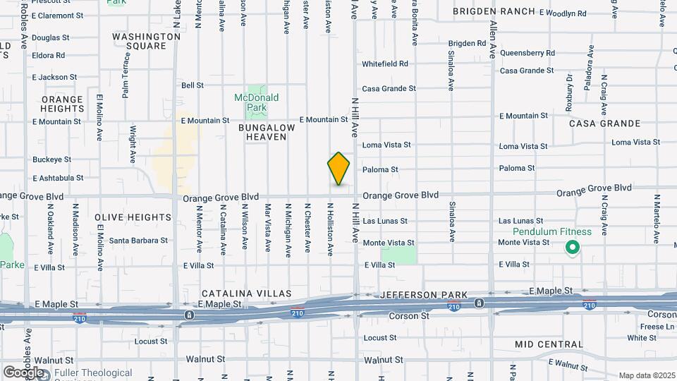 1357 E Orange Grove Blvd Map and Location Details