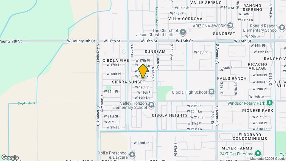 4598 W 18th Ln Map and Location Details