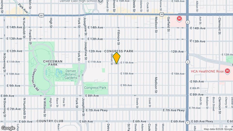 1059 Fillmore St Map and Location Details